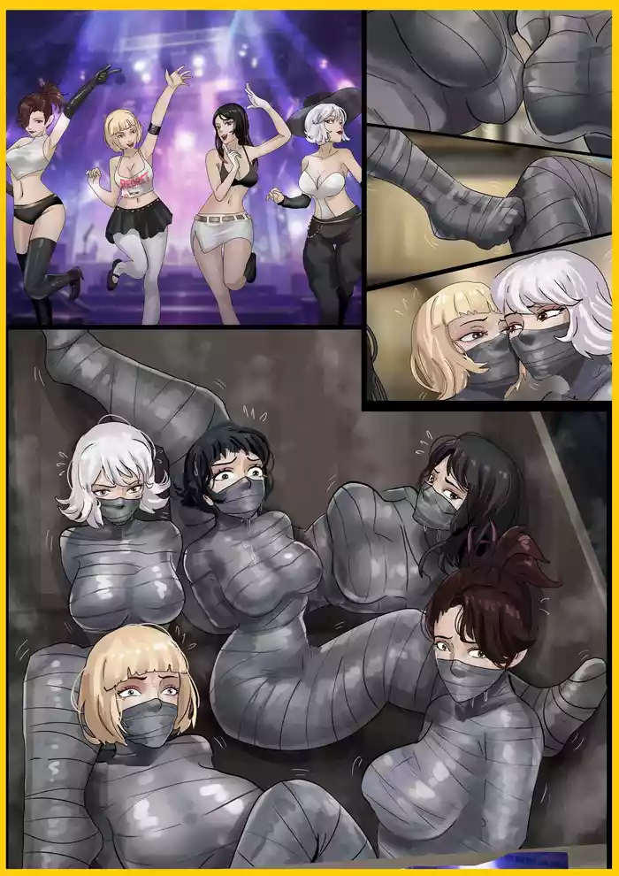 超模女团被绑架成木乃伊