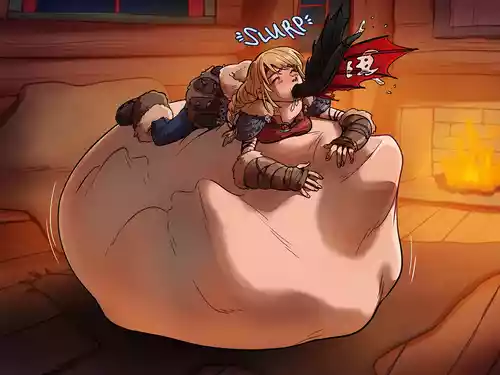 [Artist bG] Astrid eats Toothless（龙腾）