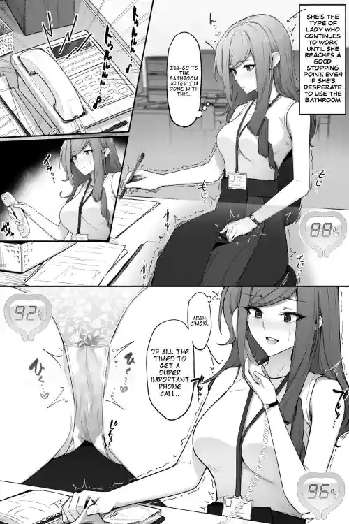 [Cocomachi] Office lady peeing though panties on toilet