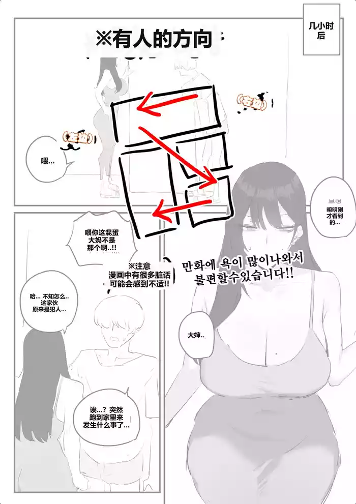 아랫집아줌마 참교육 하는 만화...