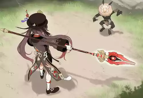 [Pixiv] ruiberuto (96013217)  - ふーたおとヒルチャールが仲良くなる話 [AI Generated]